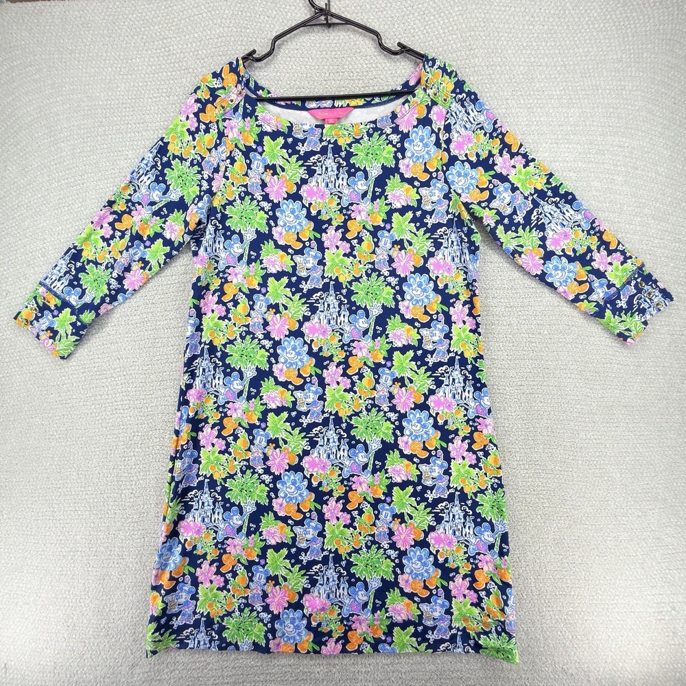 Disney Parks Lilly Pulitzer Sophie Dress XL Lilly Loves Disney Mickey Floral